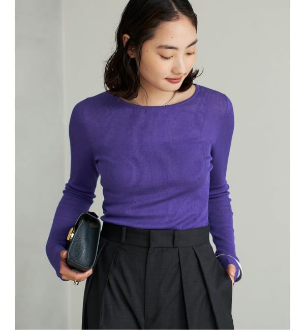 Plage「WO Mix Sheer Rib ニット」|ニット・セーター|