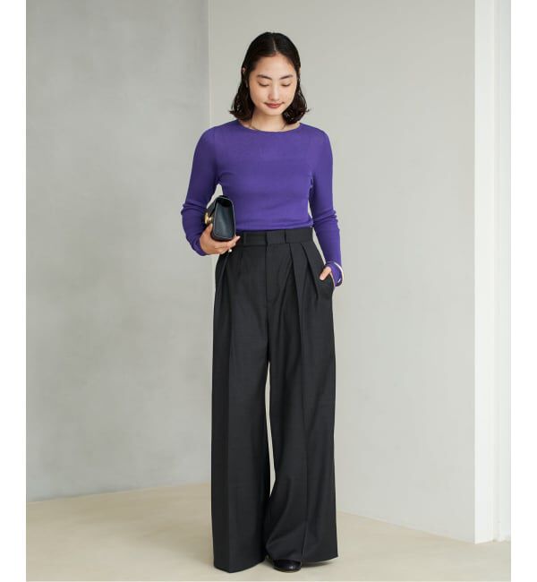 Plage「WO Mix Sheer Rib ニット」|ニット・セーター|