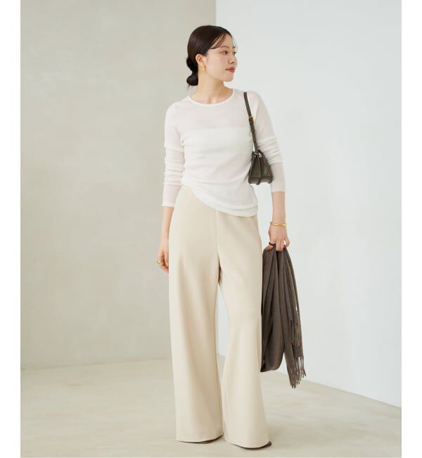 Plage「WO Mix Sheer Rib ニット」|ニット・セーター|