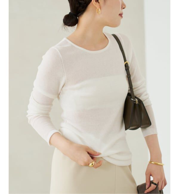 Plage「WO Mix Sheer Rib ニット」|ニット・セーター|