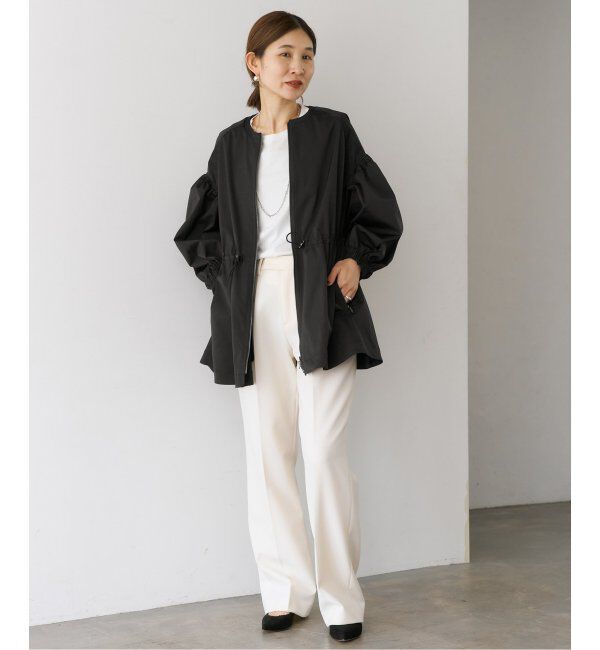 VERMEIL par iena「ノーカラーギャザーZIPブルゾン」|その他|