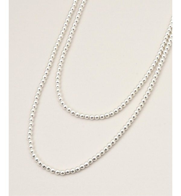 SLOBE IENA「《追加2》SLOBE ロングメタルビーズネックレス180cm」|ネックレス|