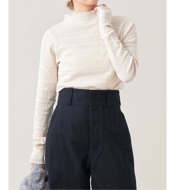IENA LA BOUCLE「IENA LA BOUCLE ウェーブラッセルハイネックプルオーバー」|Tシャツ・カットソー|