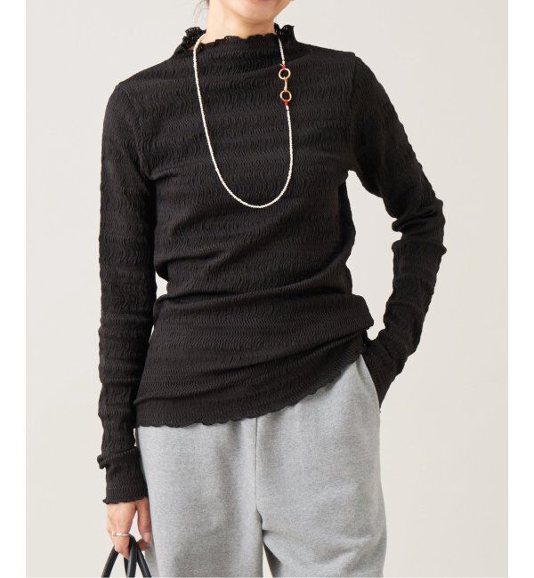 IENA LA BOUCLE「IENA LA BOUCLE ウェーブラッセルハイネックプルオーバー」|Tシャツ・カットソー|