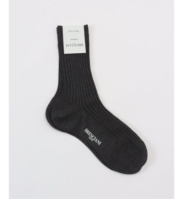 VERMEIL par iena「BRESCIANI ブレッシアーニ 別注リブソックス WD009UN0001」|ソックス|グレー