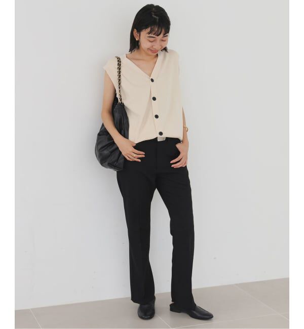 SLOBE IENA「《WEB限定/追加》総針Vネック ニットベスト」|ベスト・ジレ|