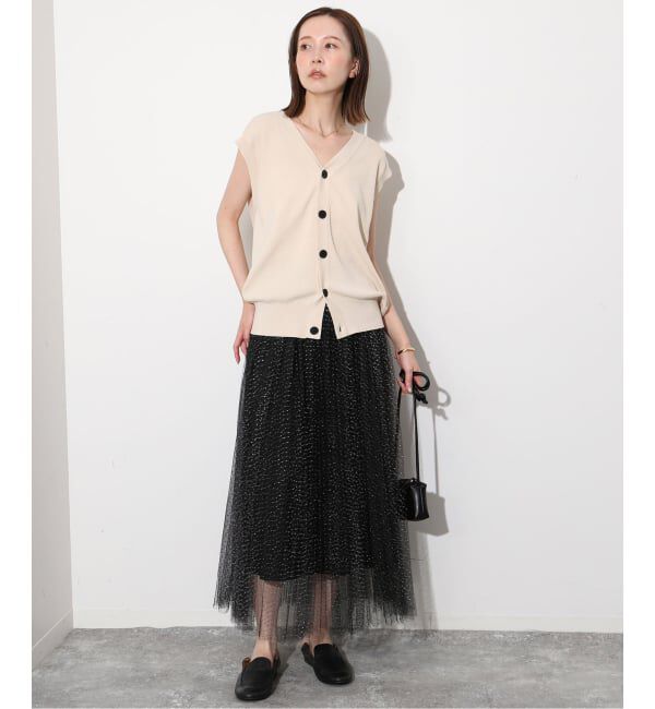 SLOBE IENA「《WEB限定/追加》総針Vネック ニットベスト」|ベスト・ジレ|