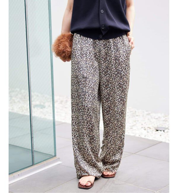 SLOBE IENA「《WEB限定/追加2》プリントサテンイージーパンツ」|その他|