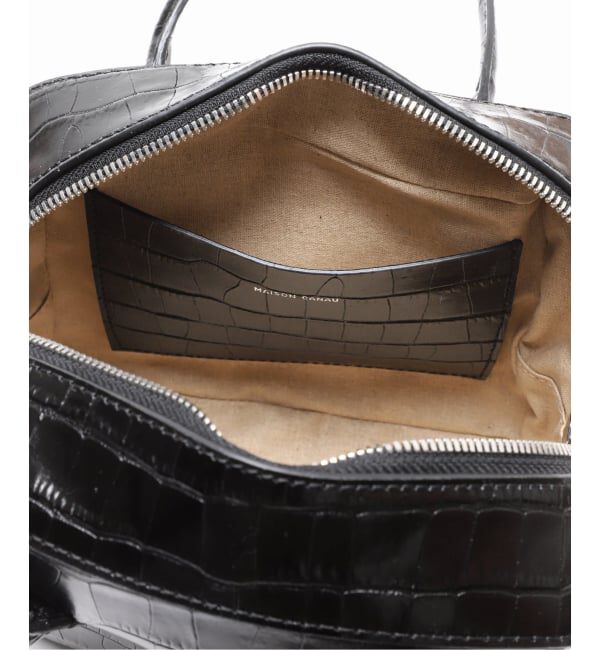 VERMEIL par iena「MAISON CANAU メゾン カナウ ボックスボストンS 別注ロングハンドル MCLH3DB2」|ボストンバッグ|