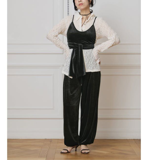 IENA LA BOUCLE「IENA LA BOUCLE トリアセベロアキャミソール」|キャミソール|