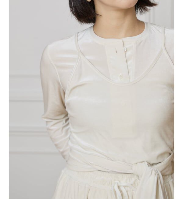 IENA LA BOUCLE「IENA LA BOUCLE トリアセベロアキャミソール」|キャミソール|
