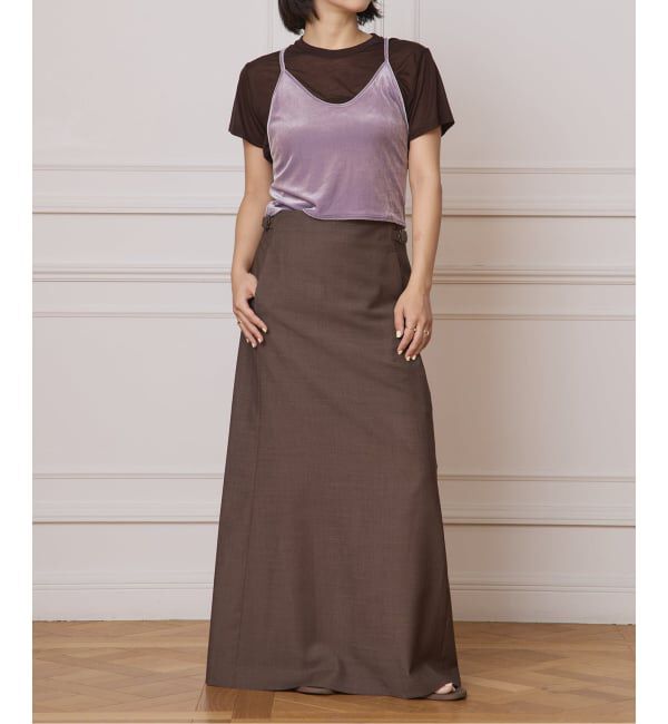 IENA LA BOUCLE「IENA LA BOUCLE トリアセベロアキャミソール」|キャミソール|