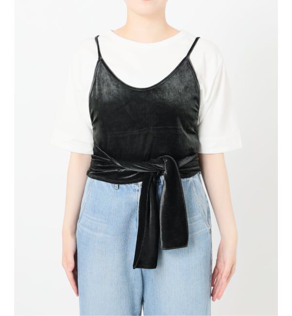 IENA LA BOUCLE「IENA LA BOUCLE トリアセベロアキャミソール」|キャミソール|