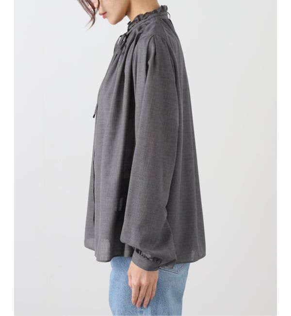 IENA「《追加》TWフリルネックブラウス」|シャツ・ブラウス|