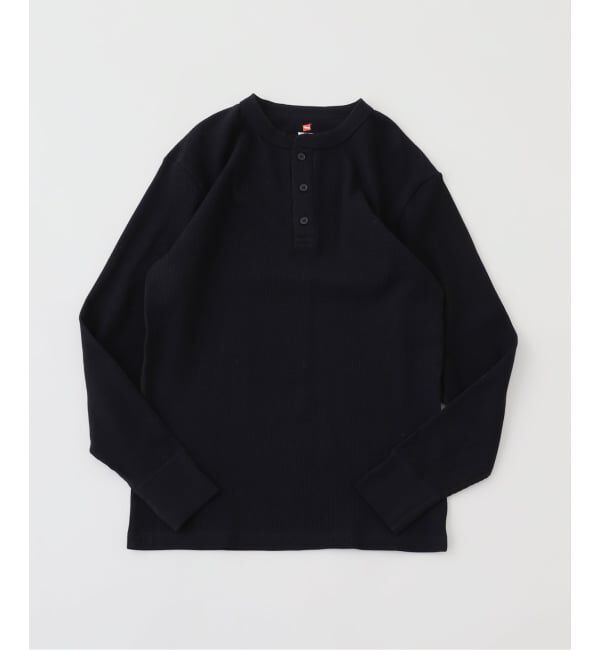 417 EDIFICE「HANES / ヘインズ ヘンリーネックL/S」|Tシャツ・カットソー|ブラック