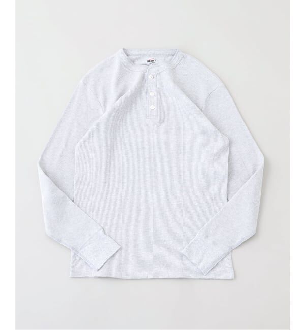 417 EDIFICE「HANES / ヘインズ ヘンリーネックL/S」|Tシャツ・カットソー|グレー