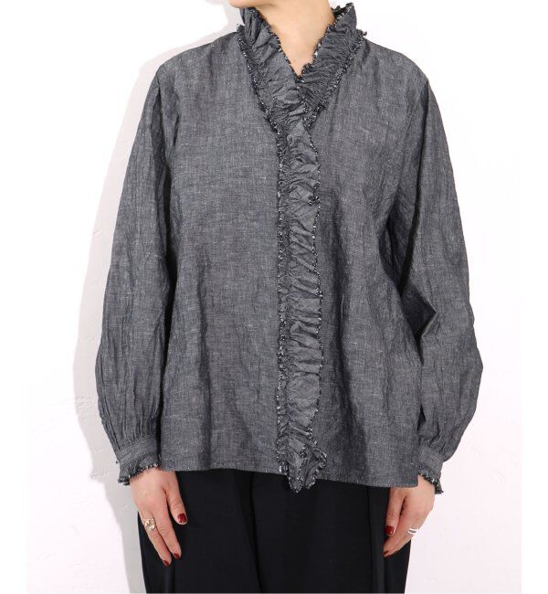 journal standard luxe「《追加》CLシャンブレー フリルブラウス」|シャツ・ブラウス|