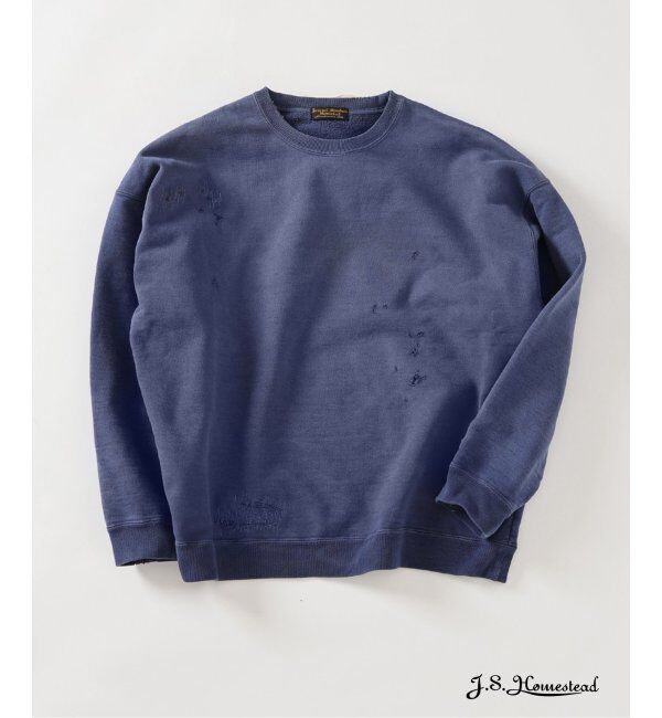 J.S.Homestead「J.S.Homestead / ブロークリペア スウェット」|スウェット・ジャージ|ネイビー B