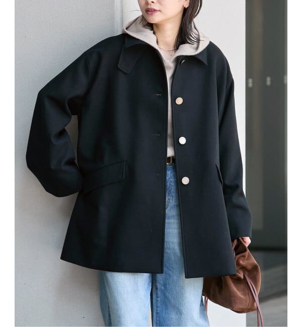JOURNAL STANDARD「別注【TRADITIONAL WEATHERWEAR】LINTON JS MIDDLE」|ステンカラーコート|ブラック