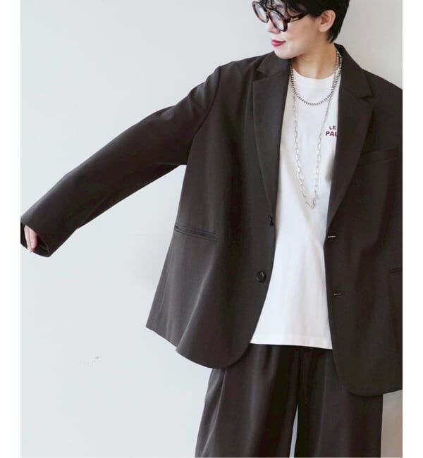 journal standard luxe「TWツイル ジャケット」|テーラードジャケット|ブラウン