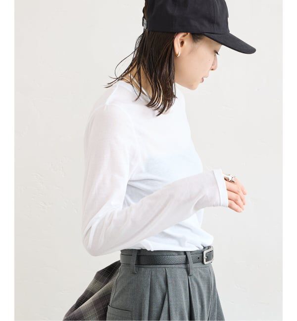 JOURNAL STANDARD「クルーネックコンパクトシアーロングT」|Tシャツ・カットソー|