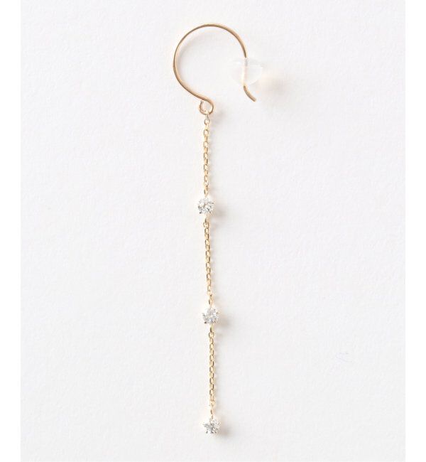 Lilas by Spick&Span「3ピースダイヤステーションピアスK10（両耳）」|ピアス|