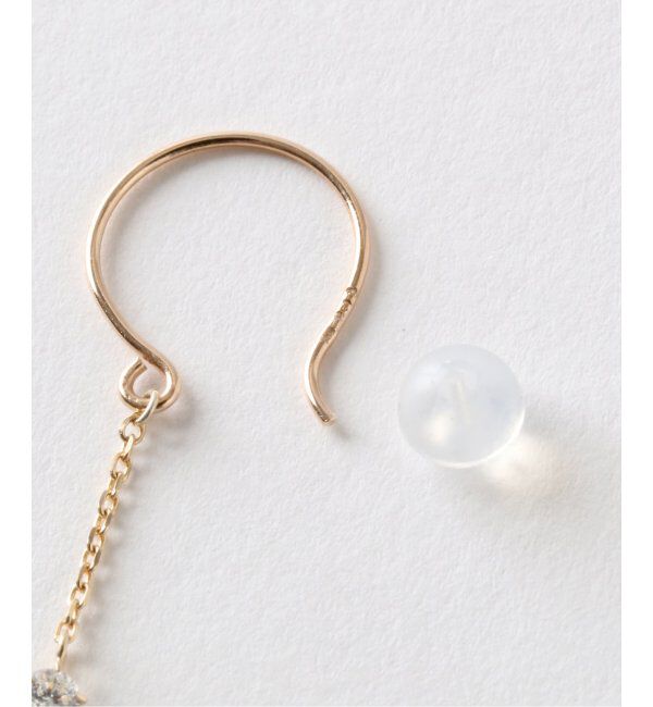 Lilas by Spick&Span「3ピースダイヤステーションピアスK10（両耳）」|ピアス|