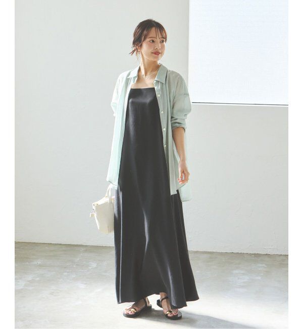 NOBLE「《追加》ビンテージツイルコンフォータブルキャミワンピース  6」|ワンピース|