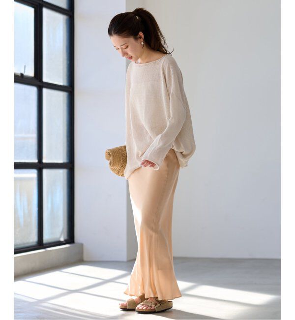 FRAMeWORK「≪追加≫シルキーキュプラバイアススカート2」|スカート|