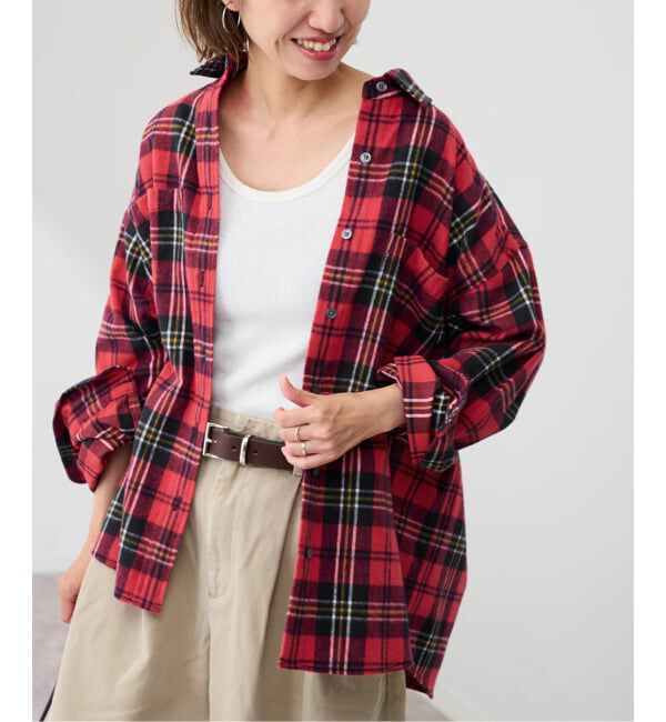 FRAMeWORK「ネルチェックシャツ」|シャツ・ブラウス|レッド