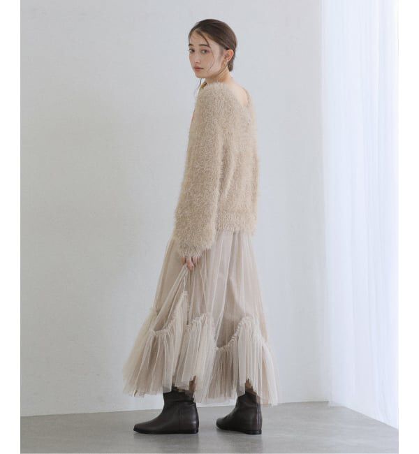  「【洗える】ランダムヘム2WAYチュールスカート」|スカート|