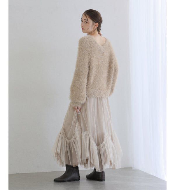  「【洗える】ランダムヘム2WAYチュールスカート」|スカート|