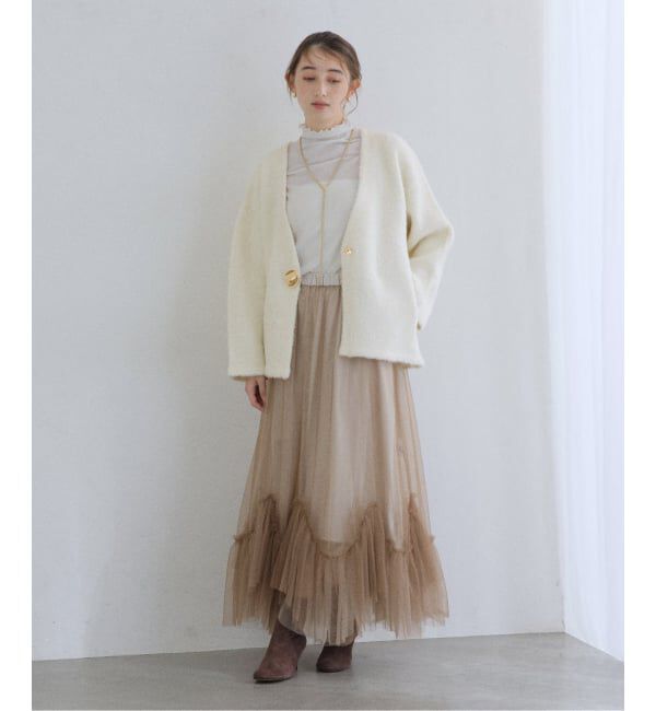  「【洗える】ランダムヘム2WAYチュールスカート」|スカート|