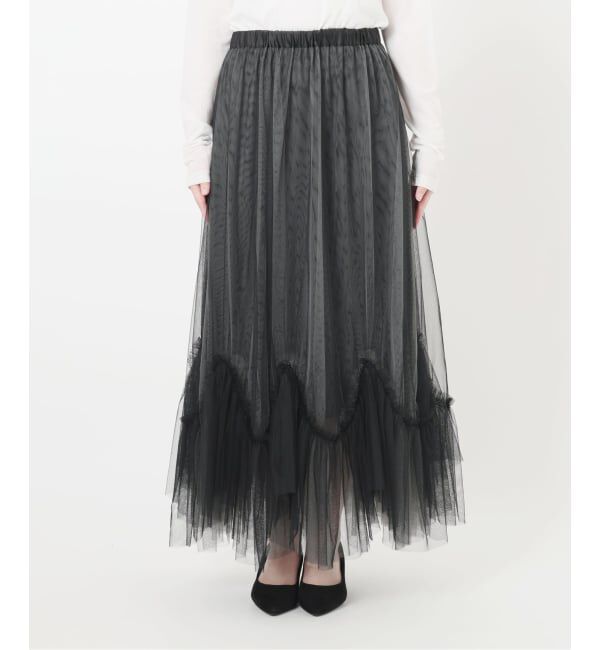  「【洗える】ランダムヘム2WAYチュールスカート」|スカート|