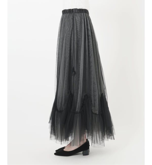  「【洗える】ランダムヘム2WAYチュールスカート」|スカート|