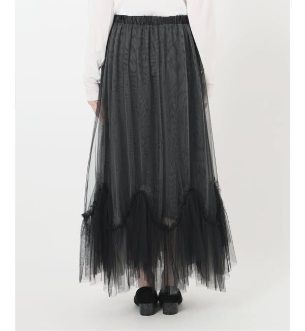  「【洗える】ランダムヘム2WAYチュールスカート」|スカート|