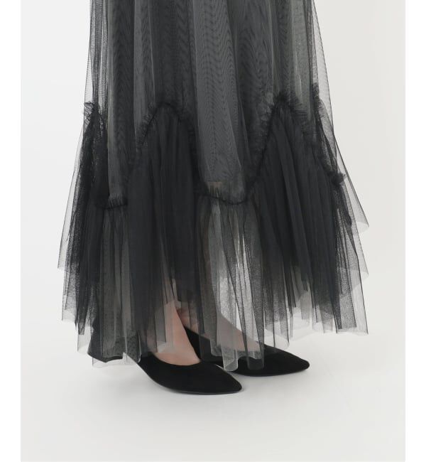  「【洗える】ランダムヘム2WAYチュールスカート」|スカート|