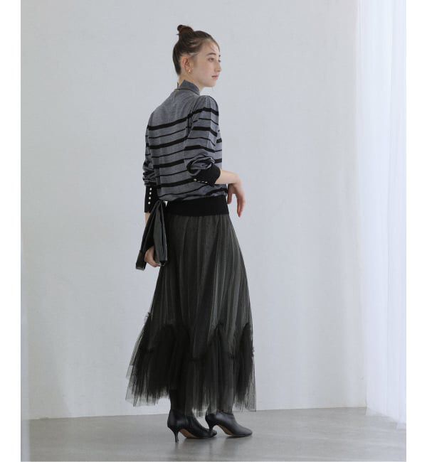  「【洗える】ランダムヘム2WAYチュールスカート」|スカート|