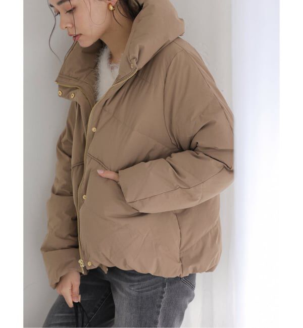  「ストレッチショートダウン」|ダウン|キャメル