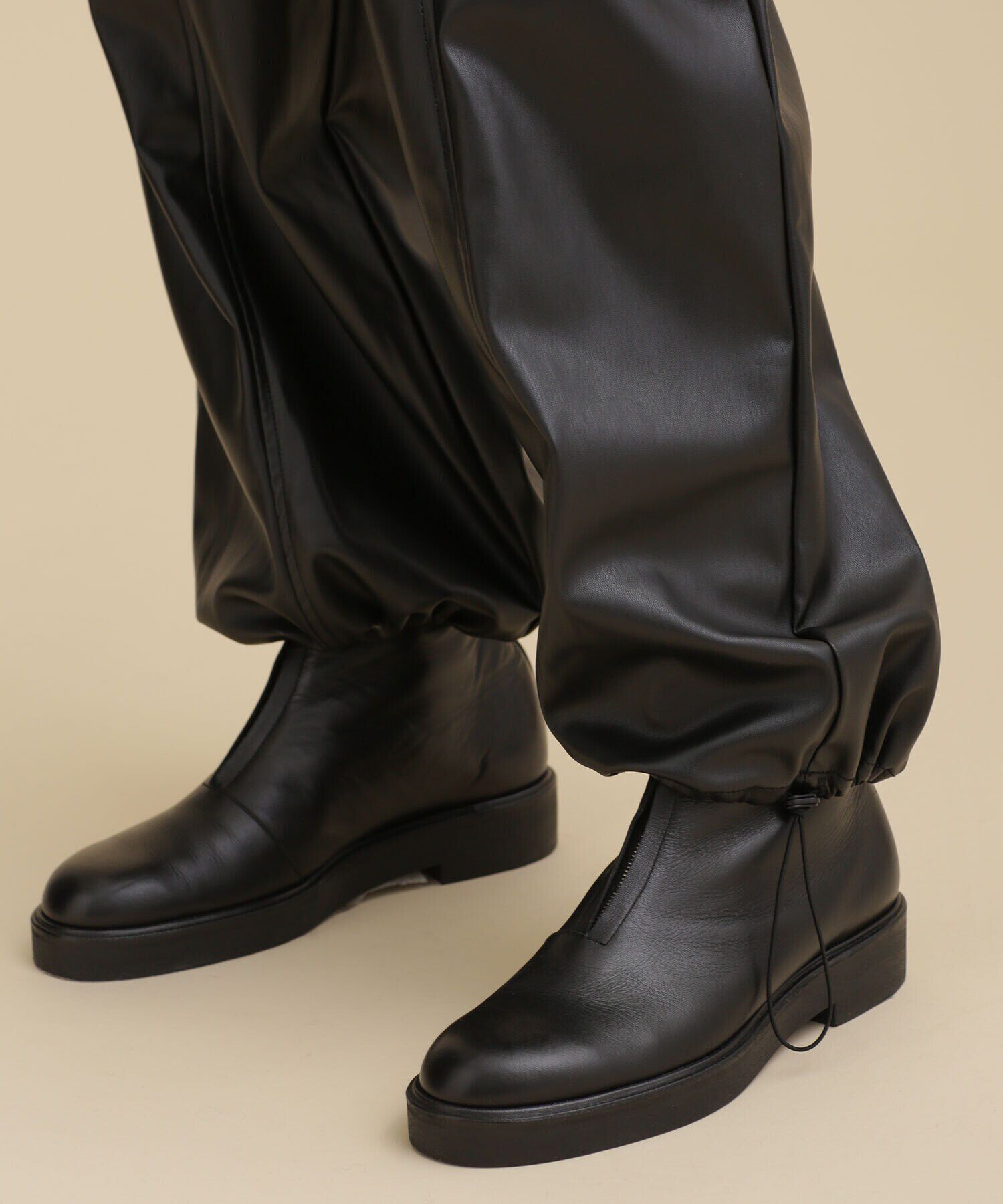 nano･universe「PROTAGONISTA/フェイクレザーベルト付きミリタリーパンツ」|チノ|