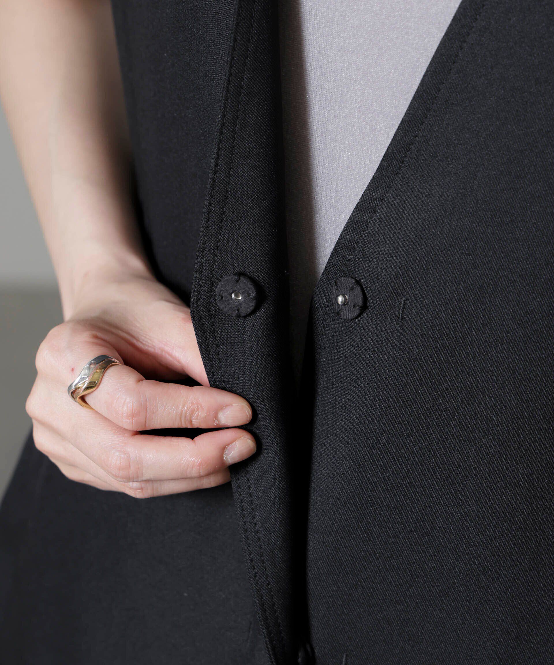 nano･universe「サイドベルトロングジレ(セットアップ可)」|テーラードジャケット|