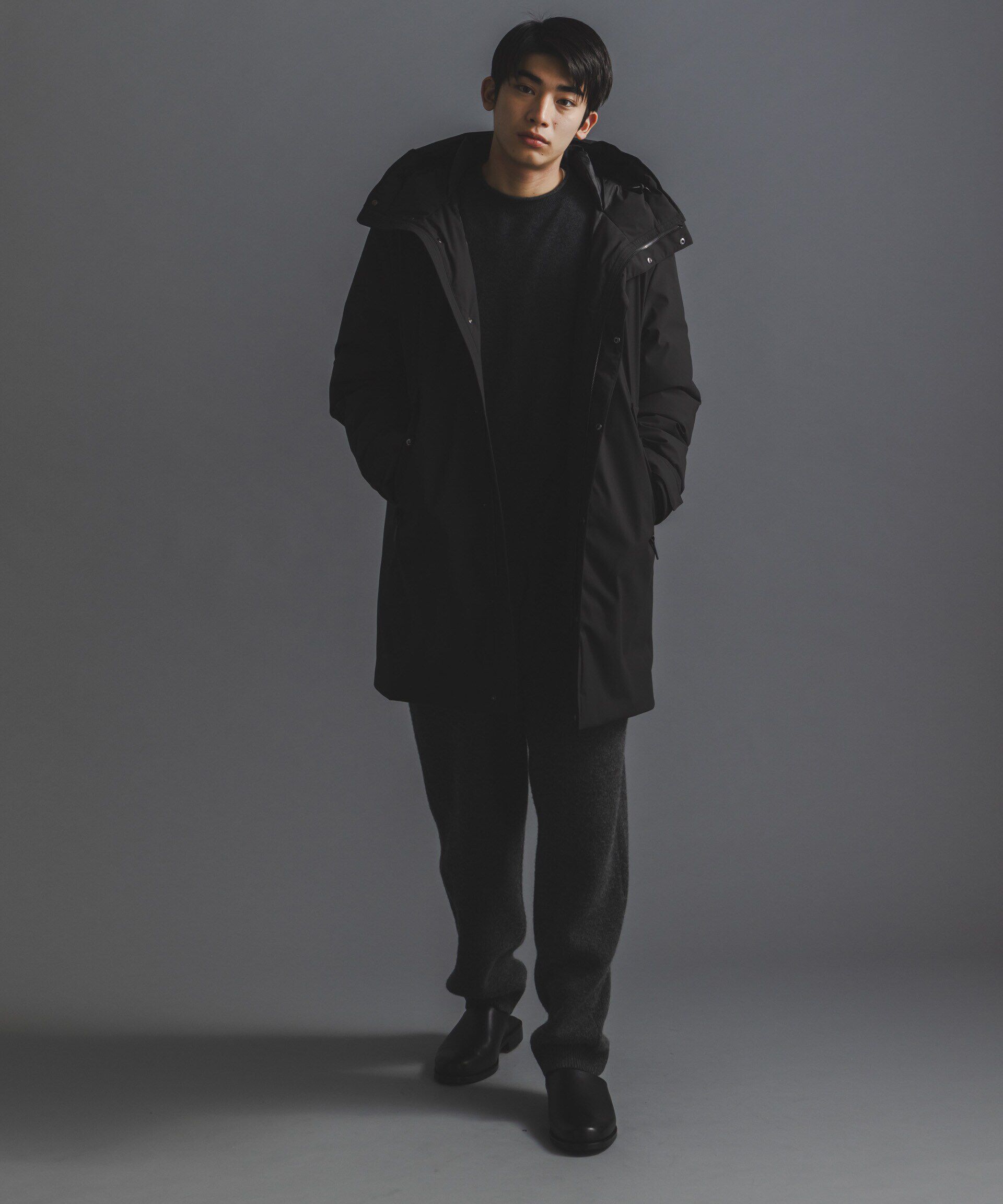 nano･universe「「西川ダウン(R)」ロングフードダウン」|ダウン|