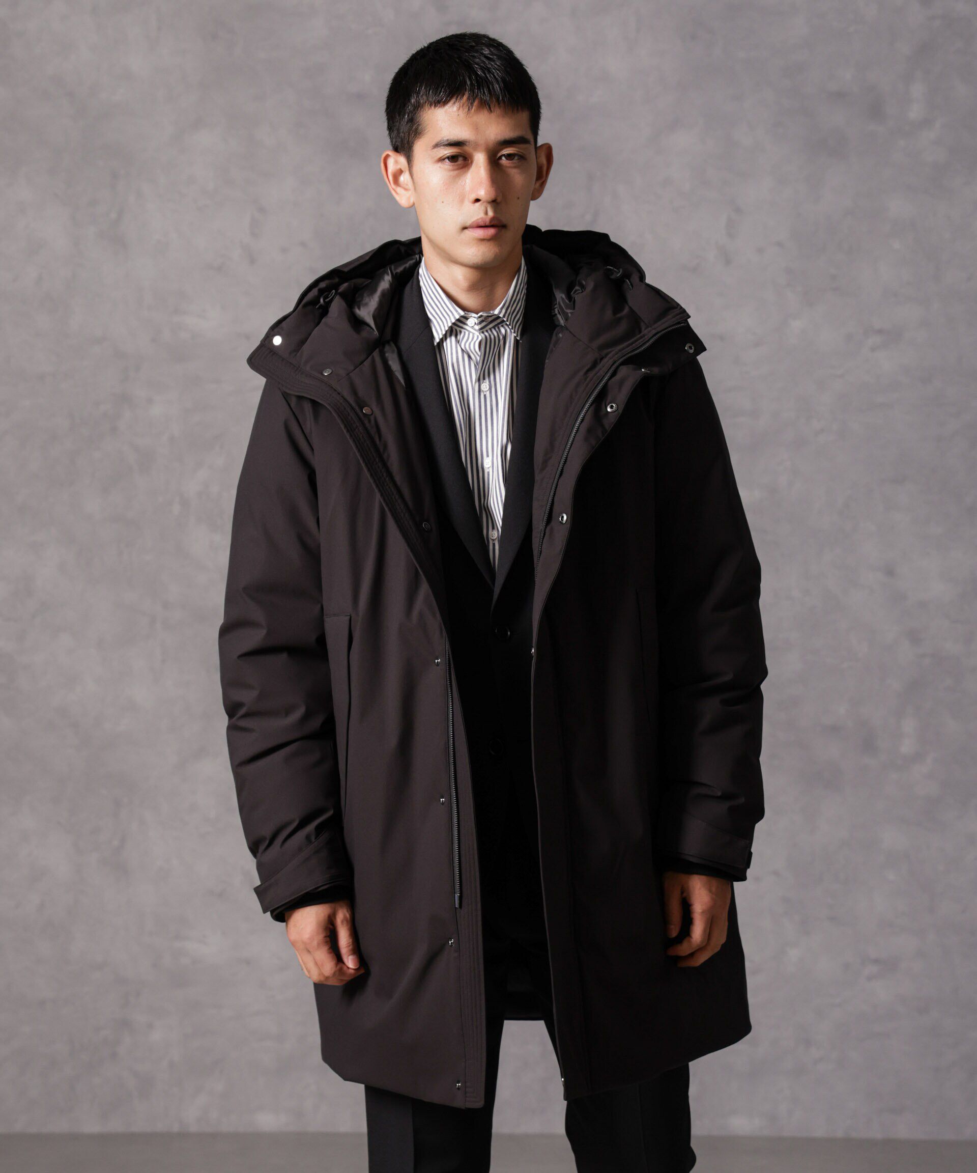 nano･universe「「西川ダウン(R)」ロングフードダウン」|ダウン|