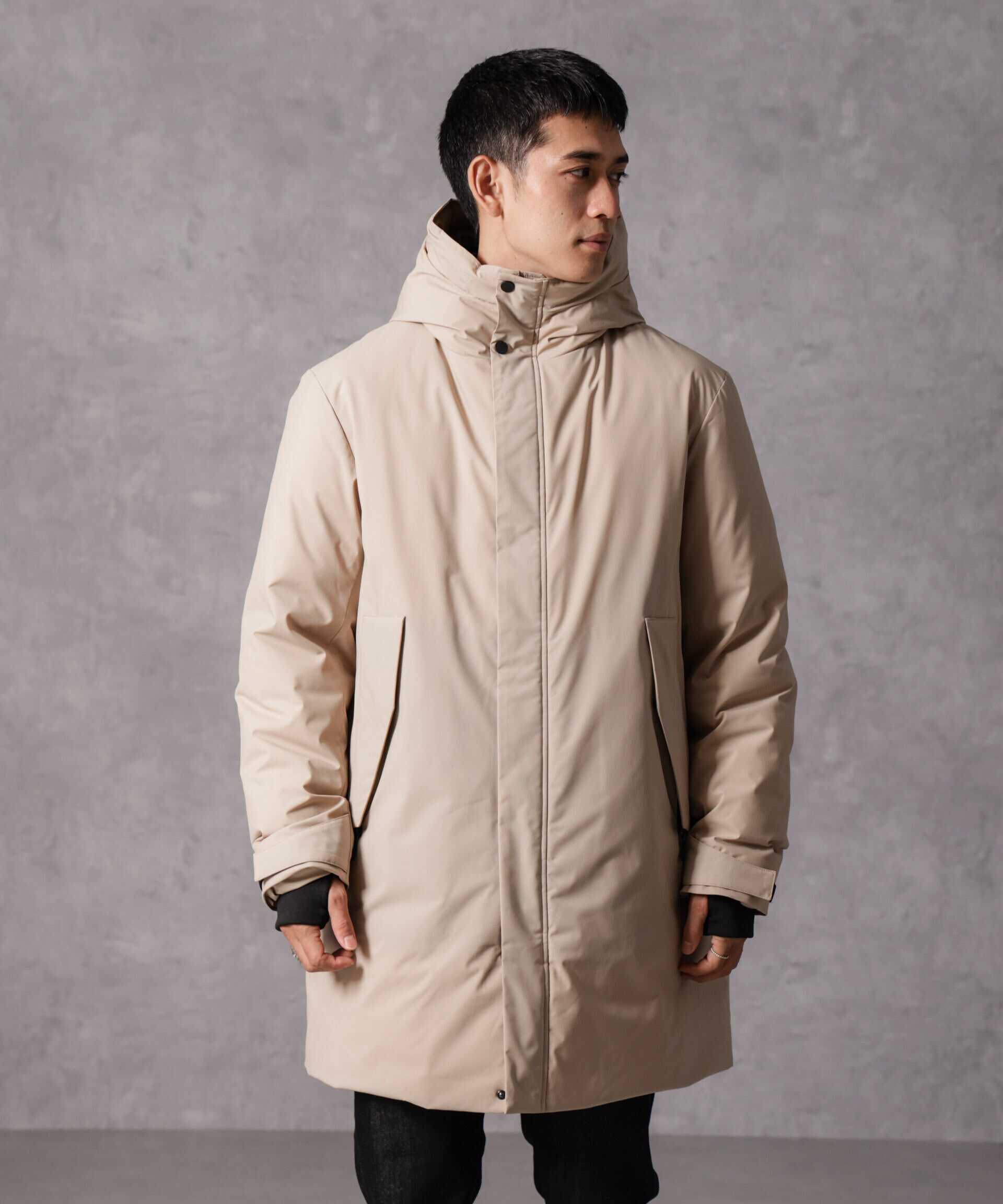 nano･universe「「西川ダウン(R)」ロングフードダウン」|ダウン|