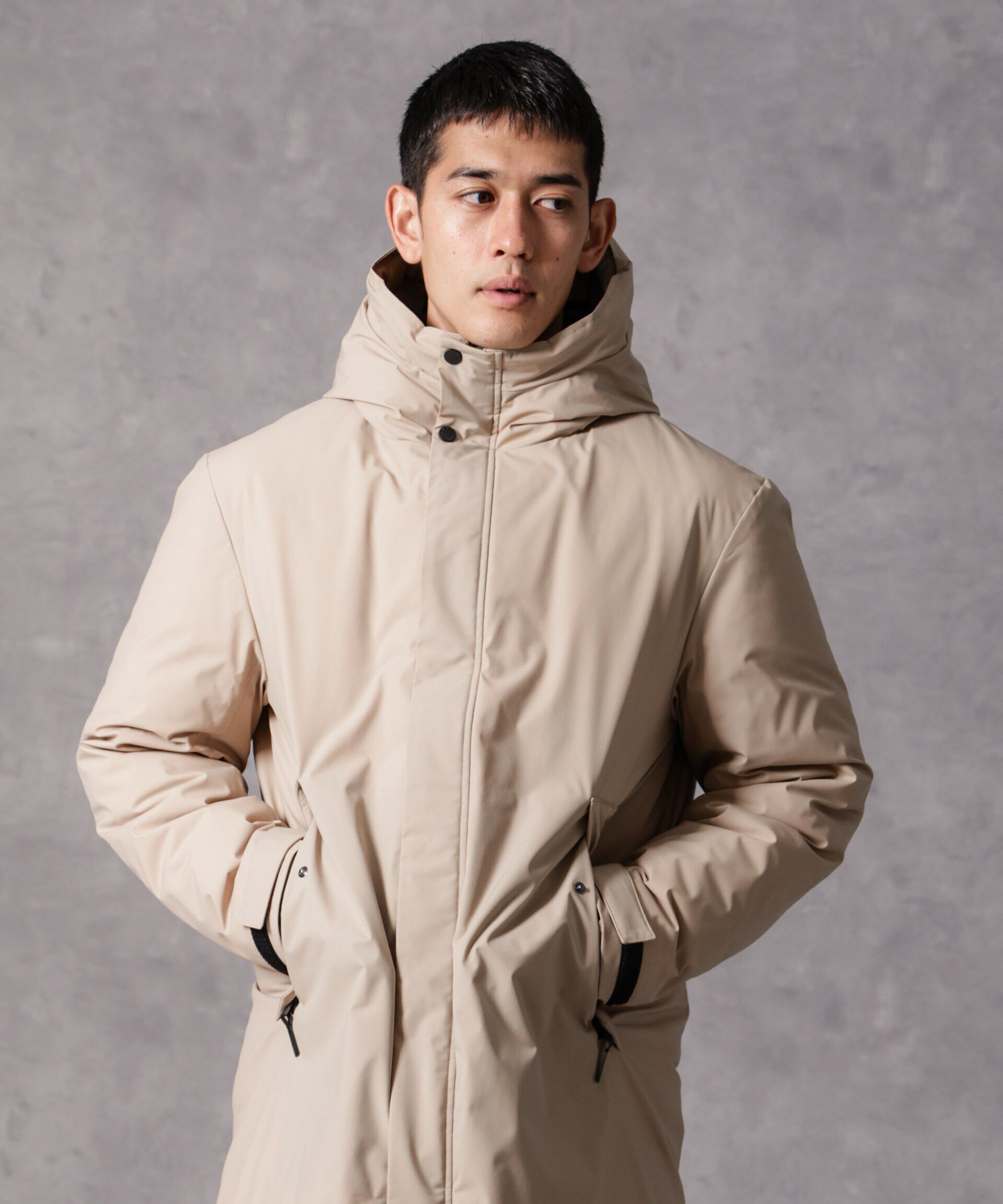 nano･universe「「西川ダウン(R)」ロングフードダウン」|ダウン|