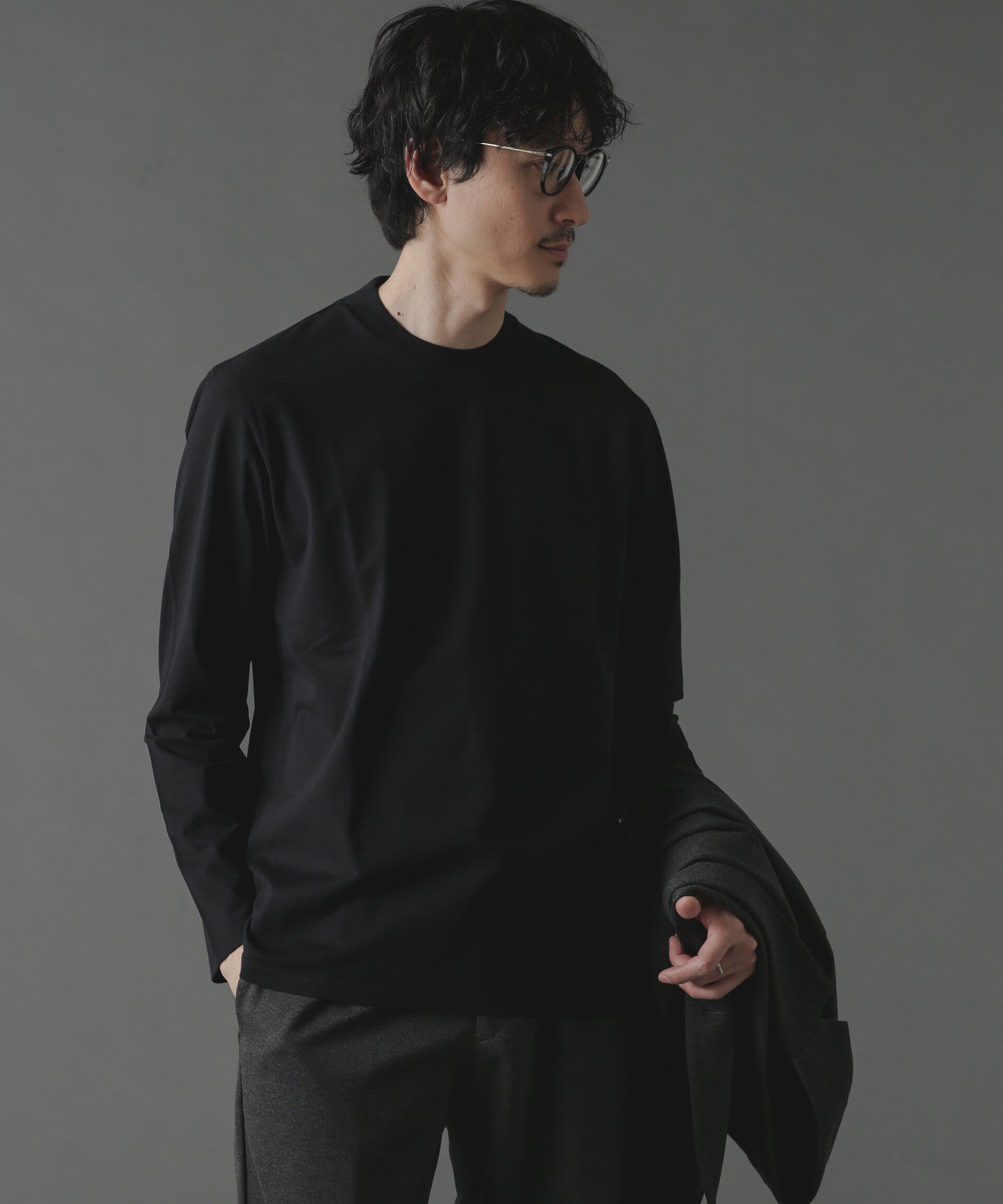 nano･universe「ジャケT(R) クルーネック 長袖」|Tシャツ・カットソー|