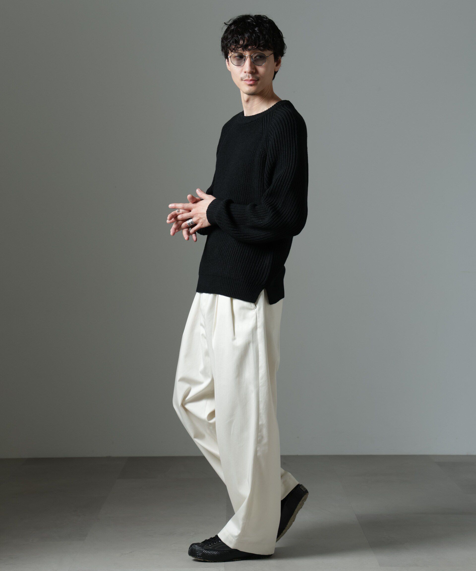 nano･universe「ヴィンテージライクラグランニット」|ニット・セーター|