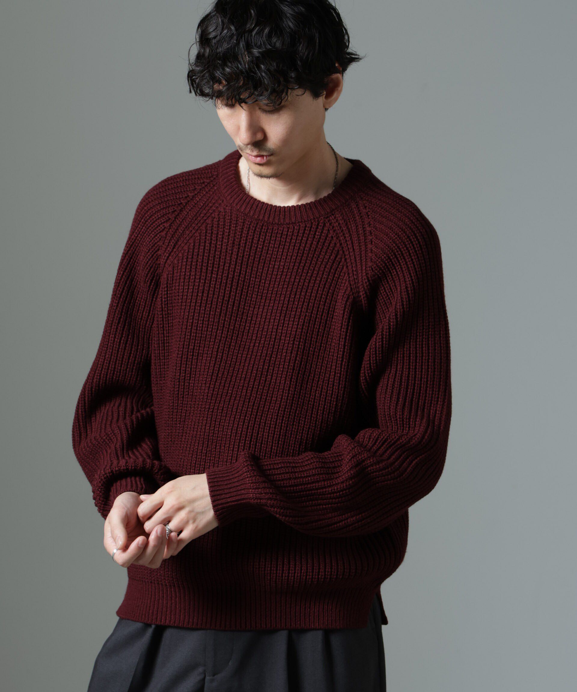 nano･universe「ヴィンテージライクラグランニット」|ニット・セーター|