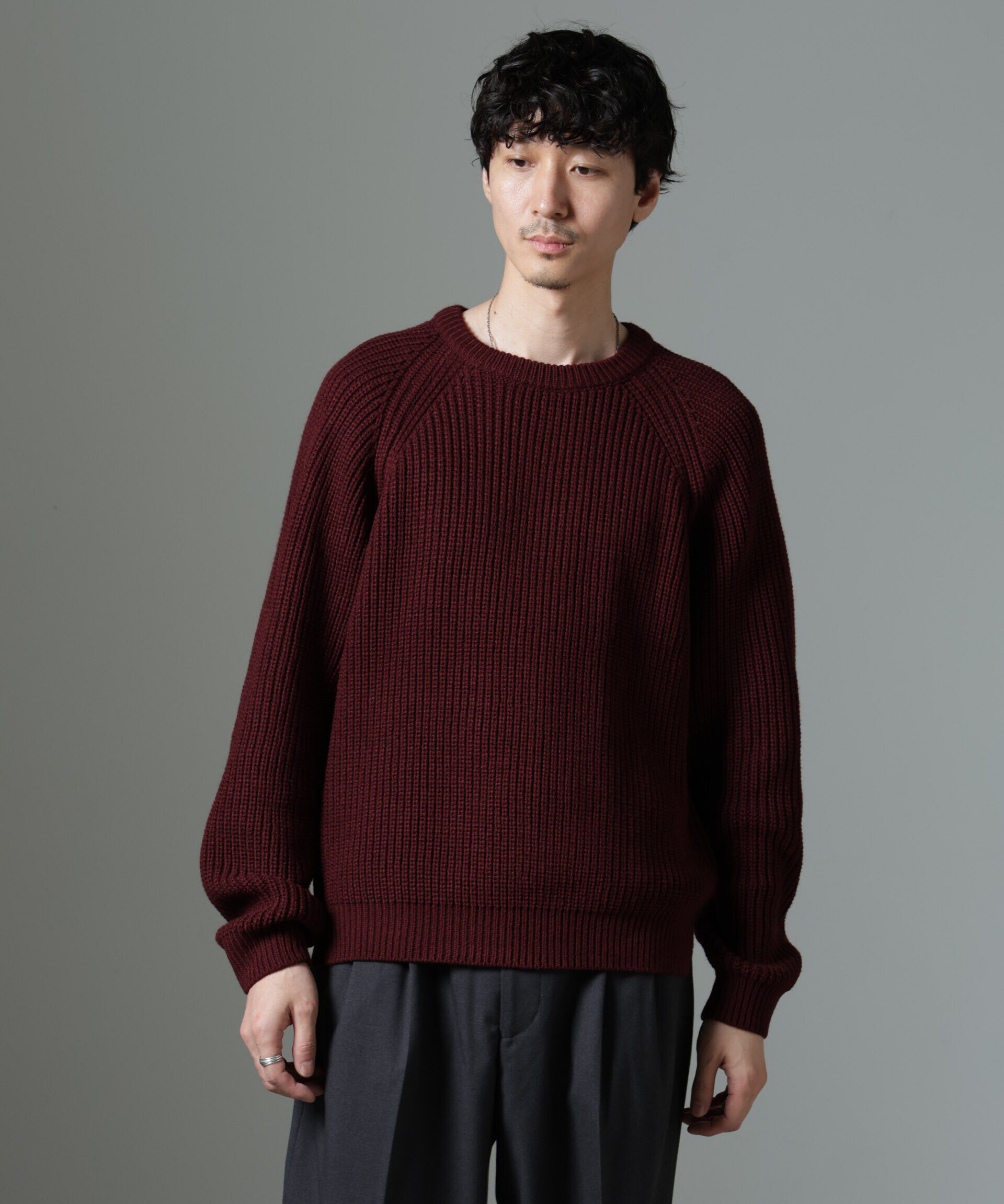 nano･universe「ヴィンテージライクラグランニット」|ニット・セーター|