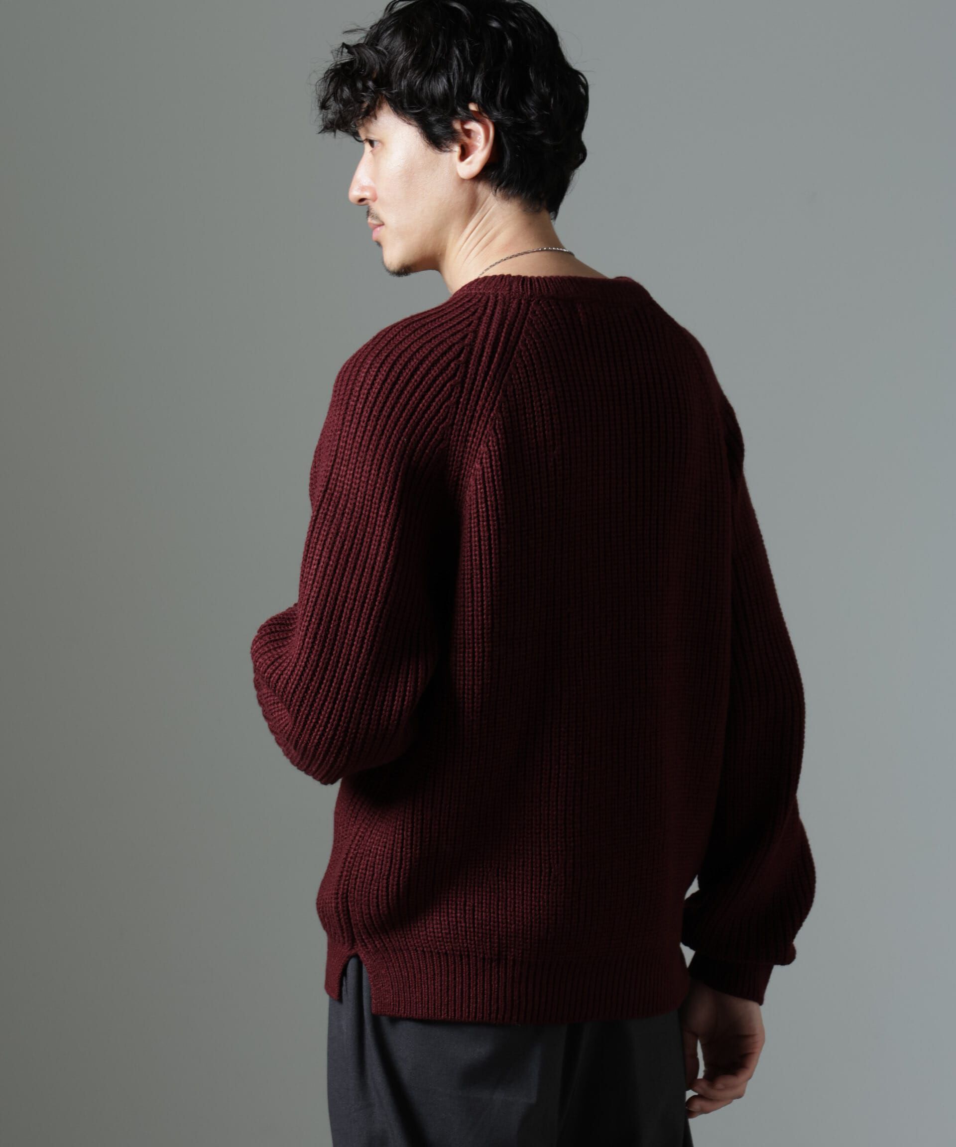 nano･universe「ヴィンテージライクラグランニット」|ニット・セーター|